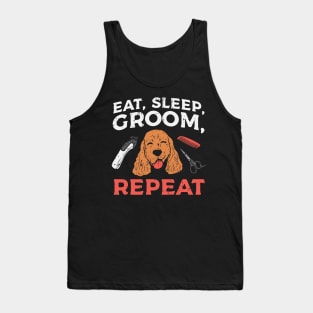 Eat Sleep Groom Repeat Tank Top